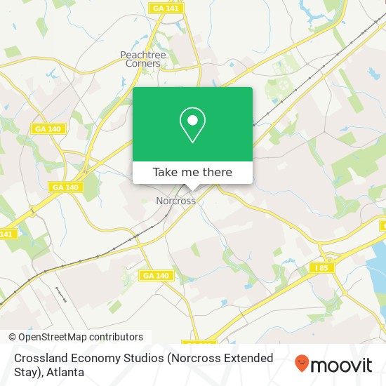 Mapa de Crossland Economy Studios (Norcross Extended Stay)