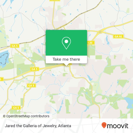 Mapa de Jared the Galleria of Jewelry