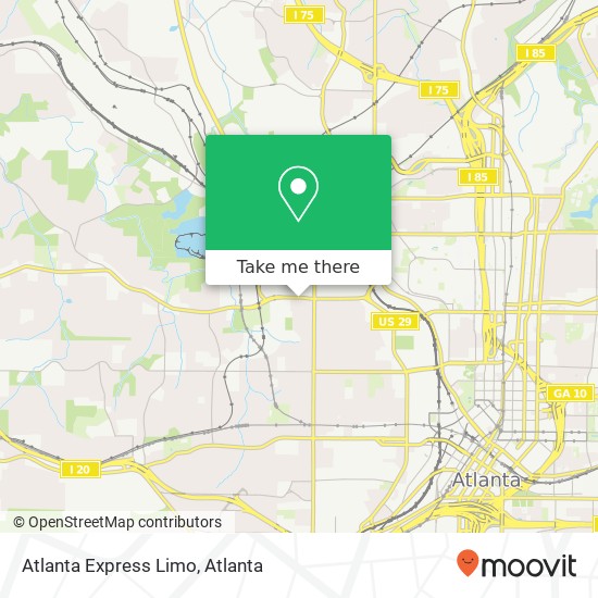 Atlanta Express Limo map