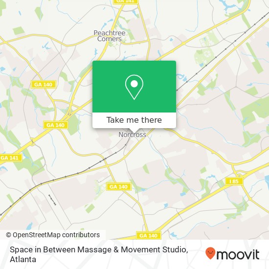 Space in Between Massage & Movement Studio map