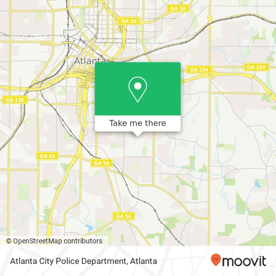 Atlanta City Police Department map