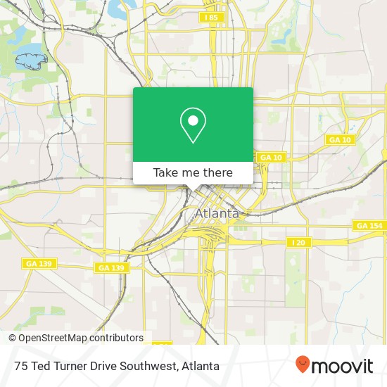 Mapa de 75 Ted Turner Drive Southwest