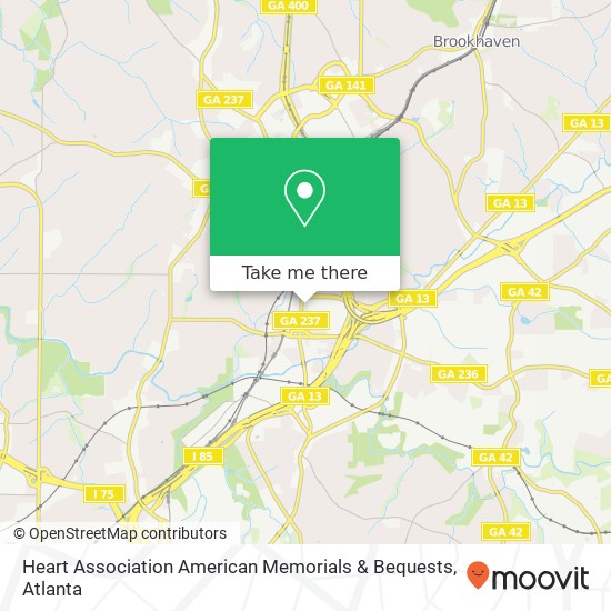 Mapa de Heart Association American Memorials & Bequests