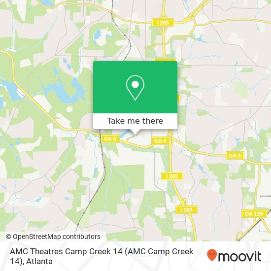 Mapa de AMC Theatres Camp Creek 14
