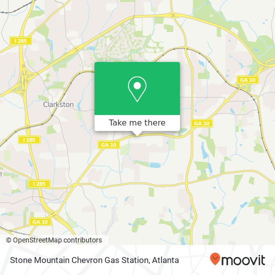 Mapa de Stone Mountain Chevron Gas Station