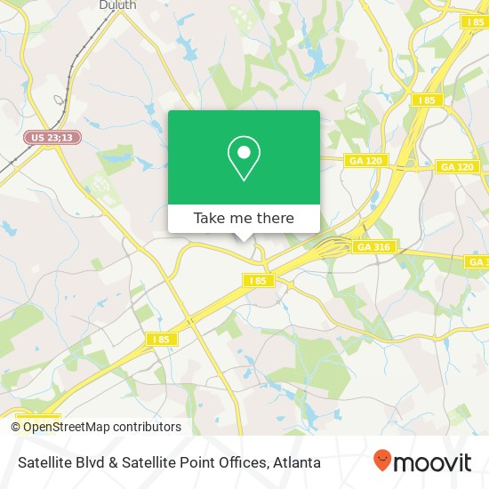 Satellite Blvd & Satellite Point Offices map