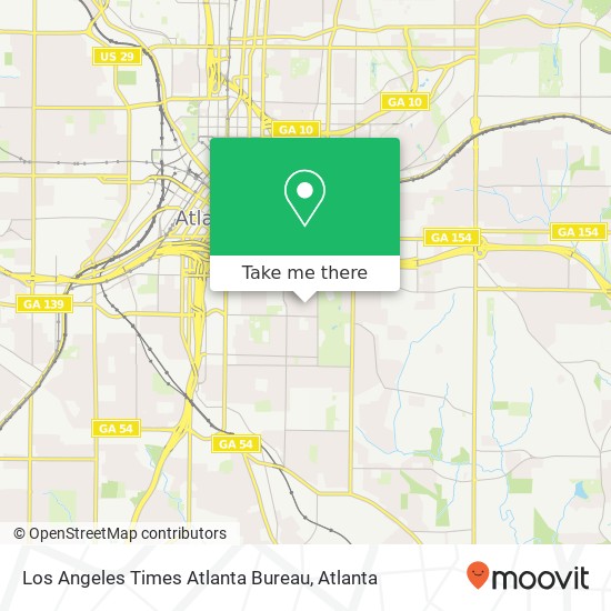 Los Angeles Times Atlanta Bureau map