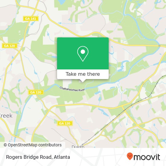 Rogers Bridge Road map