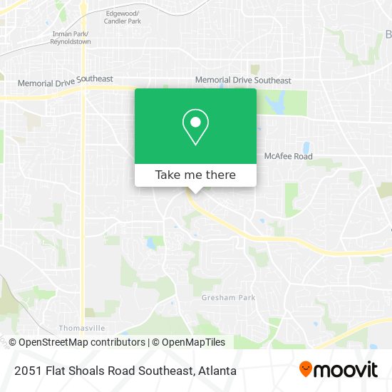 Mapa de 2051 Flat Shoals Road Southeast