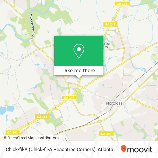 Chick-fil-A (Chick-fil-A Peachtree Corners) map