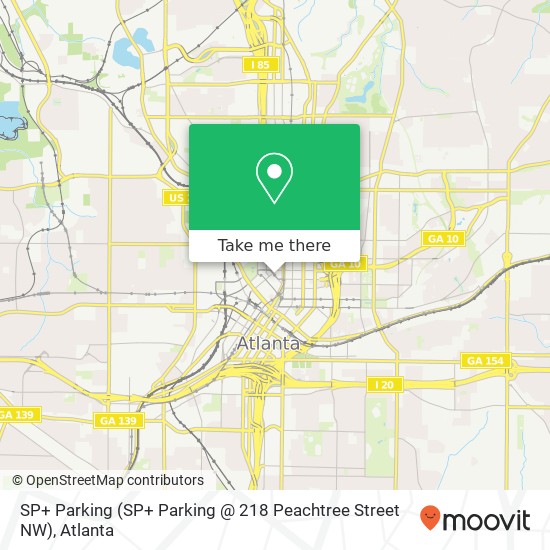 Mapa de SP+ Parking (SP+ Parking @ 218 Peachtree Street NW)