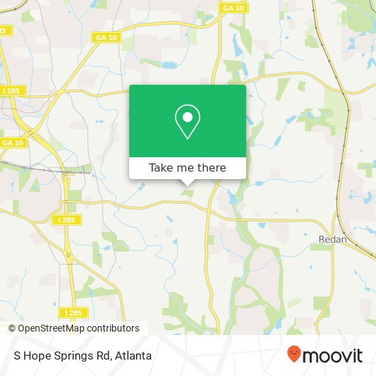 S Hope Springs Rd map