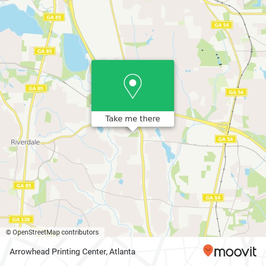 Arrowhead Printing Center map