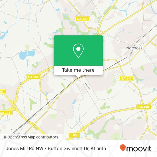 Jones Mill Rd NW / Button Gwinnett Dr map