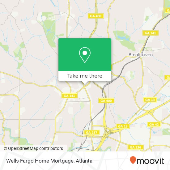 Wells Fargo Home Mortgage map