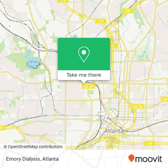 Emory Dialysis map