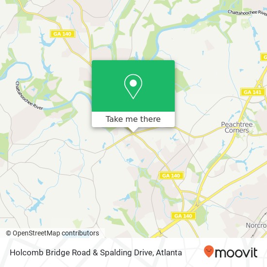 Mapa de Holcomb Bridge Road & Spalding Drive