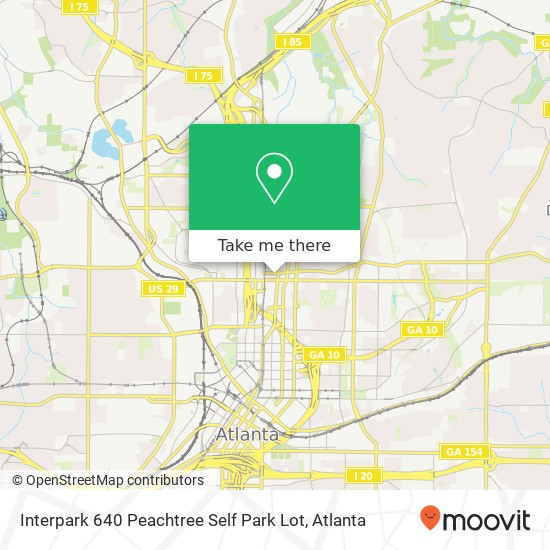 Interpark 640 Peachtree Self Park Lot map