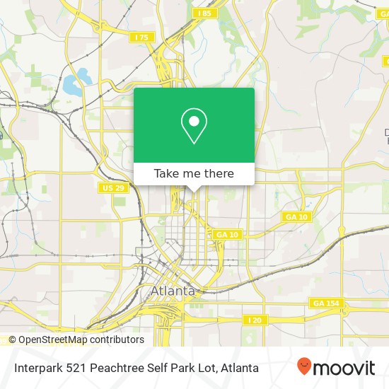 Interpark 521 Peachtree Self Park Lot map