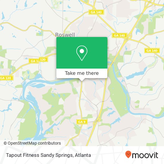 Tapout Fitness Sandy Springs map