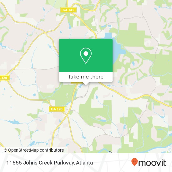 Mapa de 11555 Johns Creek Parkway