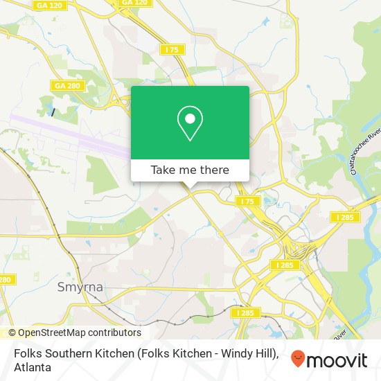 Mapa de Folks Southern Kitchen (Folks Kitchen - Windy Hill)