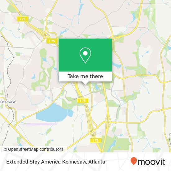 Mapa de Extended Stay America-Kennesaw