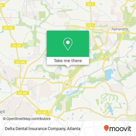 Delta Dental Insurance Company map