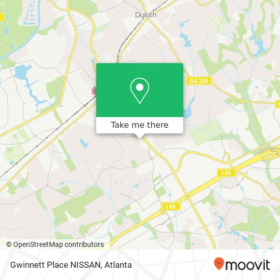 Mapa de Gwinnett Place NISSAN