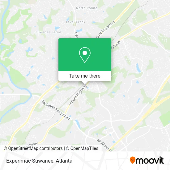 Experimac Suwanee map