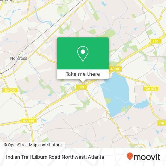 Mapa de Indian Trail Lilburn Road Northwest
