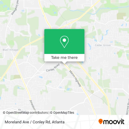 Mapa de Moreland Ave / Conley Rd