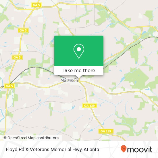 Floyd Rd & Veterans Memorial Hwy map