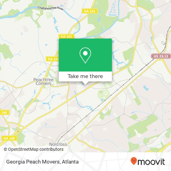 Georgia Peach Movers map
