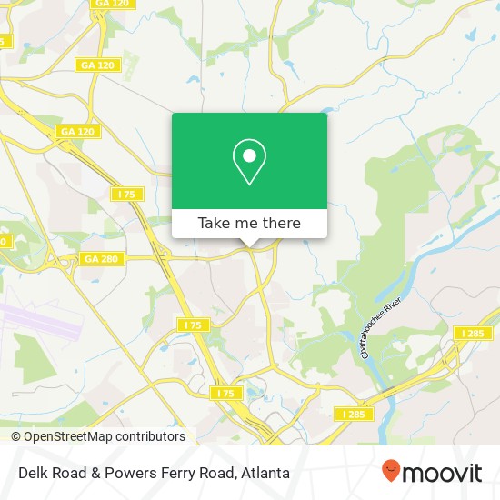 Mapa de Delk Road & Powers Ferry Road