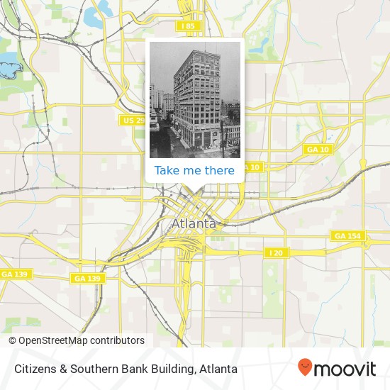 Citizens & Southern Bank Building map