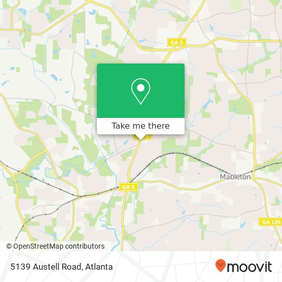 Mapa de 5139 Austell Road