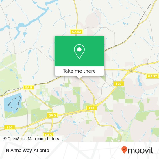 Mapa de N Anna Way