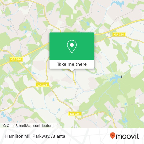 Mapa de Hamilton Mill Parkway