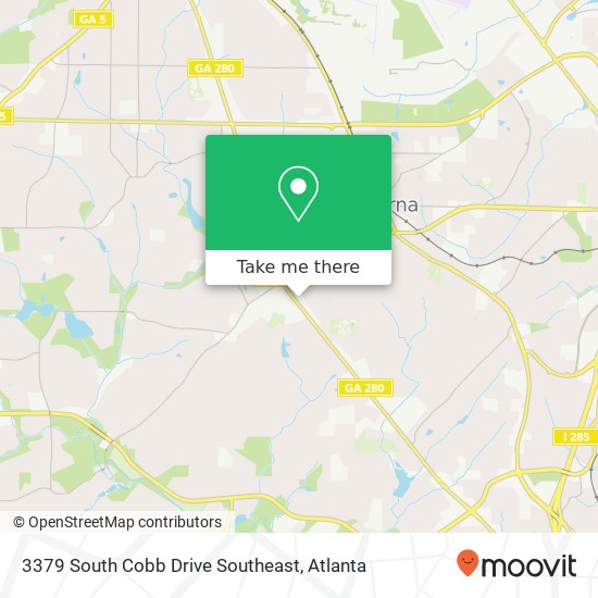 3379 South Cobb Drive Southeast map