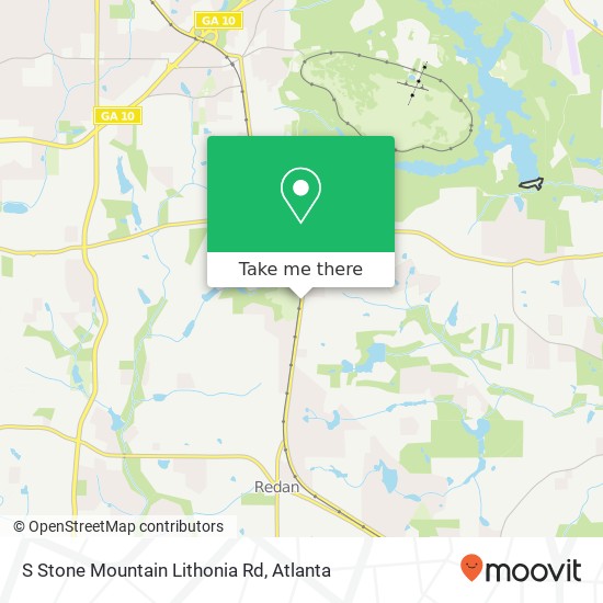Mapa de S Stone Mountain Lithonia Rd