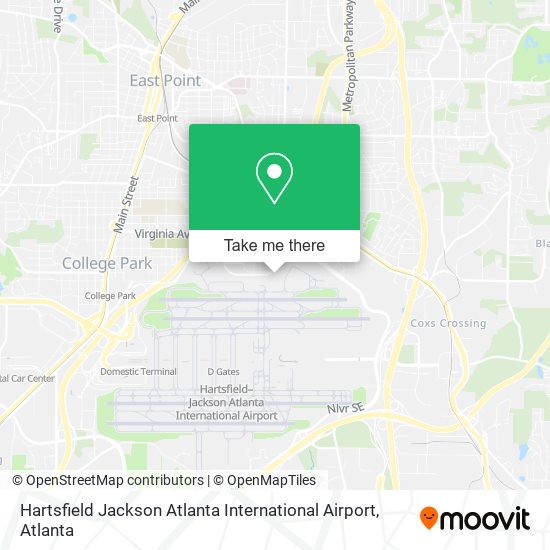 Hartsfield Jackson Atlanta International Airport map