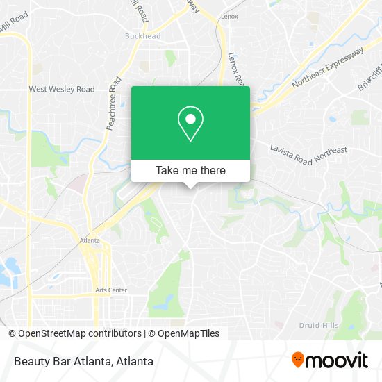 Mapa de Beauty Bar Atlanta