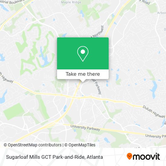 Mapa de Sugarloaf Mills GCT Park-and-Ride
