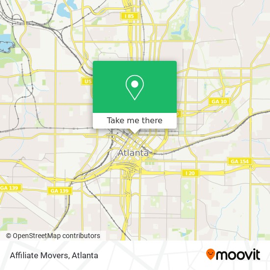 Mapa de Affiliate Movers