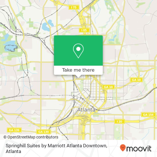 Springhill Suites by Marriott Atlanta Downtown map