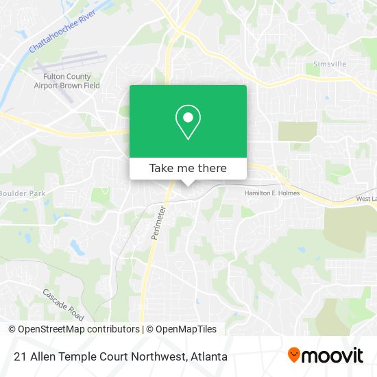 Mapa de 21 Allen Temple Court Northwest
