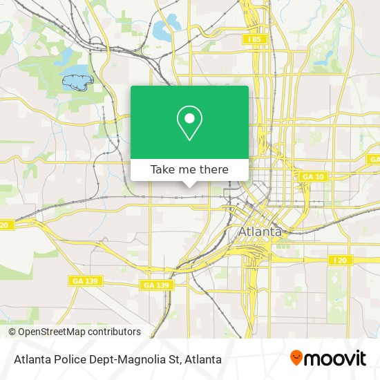 Atlanta Police Dept-Magnolia St map