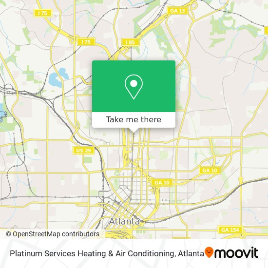 Platinum Services Heating & Air Conditioning map