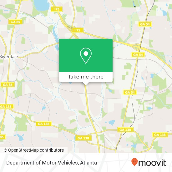 Mapa de Department of Motor Vehicles